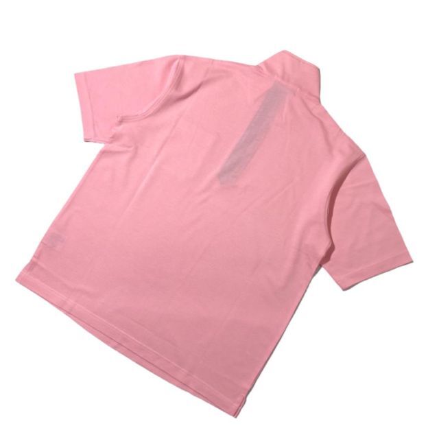 Santafe(サンタフェ)のサンタフェ 半袖ポロシャツ ジップ ピンク 48 M スタンドカラー 刺繍 古着 メンズのトップス(ポロシャツ)の商品写真