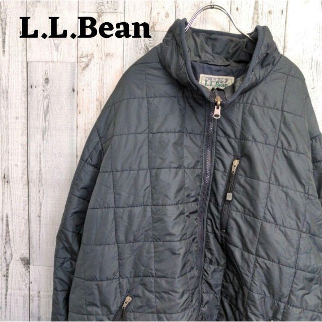 L.L.Bean(エルエルビーン)の美品L.L.BEANエルエルビーン中綿ジャケットアウターブルゾンブラック黒古着 メンズのジャケット/アウター(ブルゾン)の商品写真