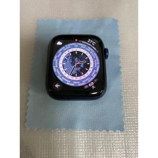 アップルウォッチ(Apple Watch)のApple Watch Series 6 (GPSモデル)- 44mmブルー(腕時計(デジタル))