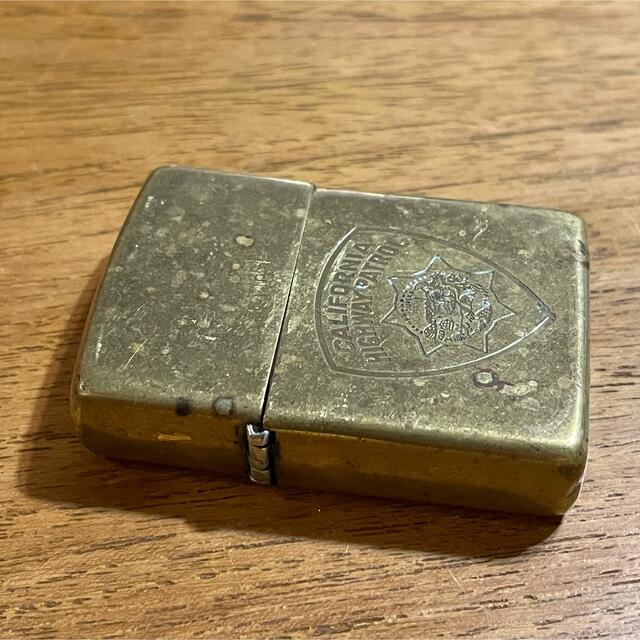 ZIPPO(ジッポー)の1994 ソリッドブラス CALIFORNIA HIGHWAY PATROL メンズのファッション小物(タバコグッズ)の商品写真