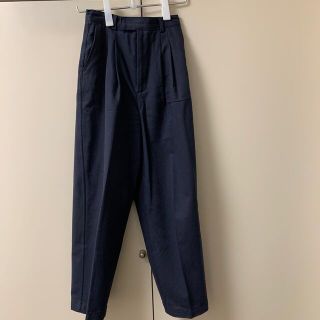 natiam high waist tuck chino 〈navy〉(チノパン)