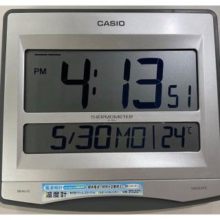 CASIO ID-26J デジタル電波時計 掛け時計/置き時計(掛時計/柱時計)