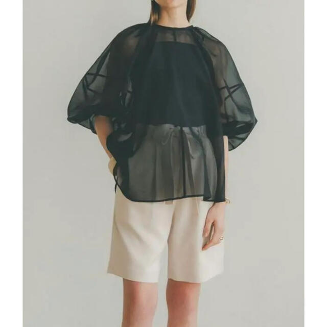 clane♡BALLON SHEER PUFF TOPS