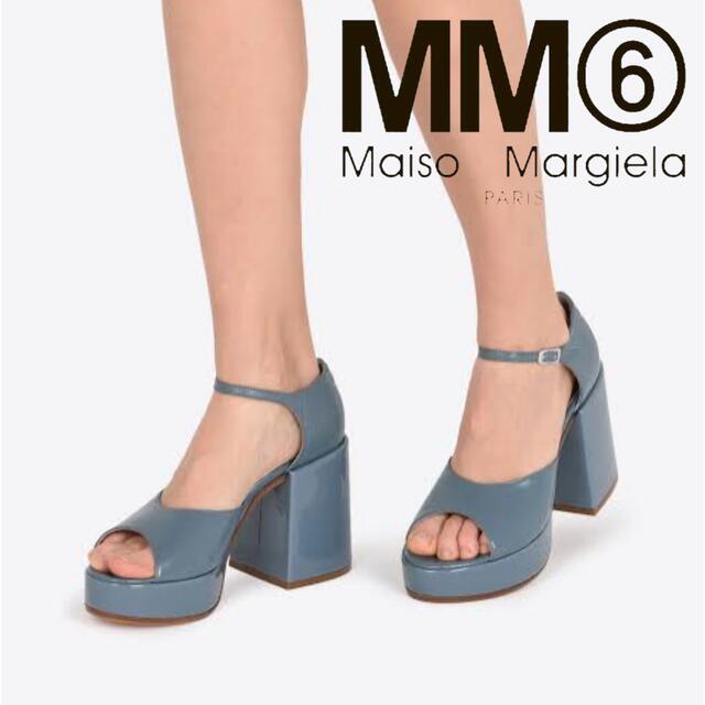 MM6 MAISON MARGIELA パテント プラットフォーム サンダルサンダル