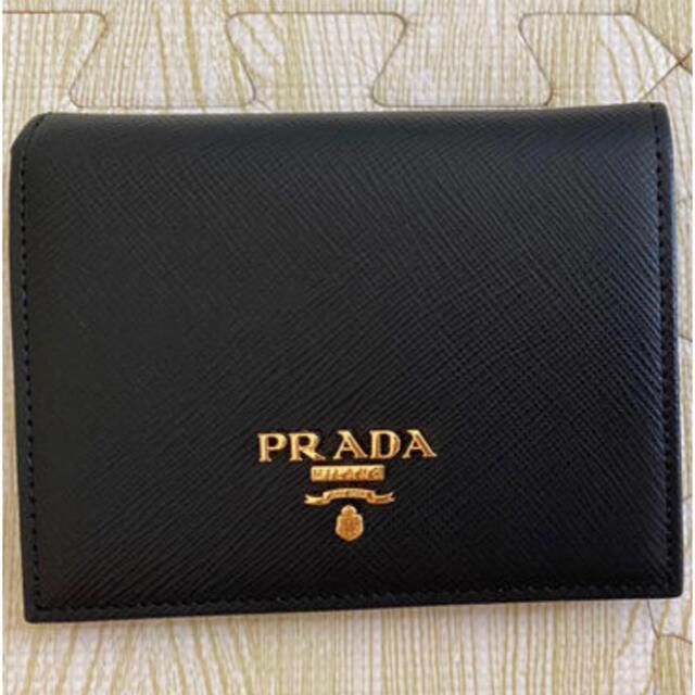 PRADA(プラダ)のPRADA プラダ 二つ折り財布 ブラック レディースのファッション小物(財布)の商品写真