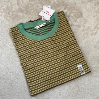 ユニクロ(UNIQLO)のユニクロ×マルニ☆ボーダーTシャツ グリーン(Tシャツ/カットソー(半袖/袖なし))