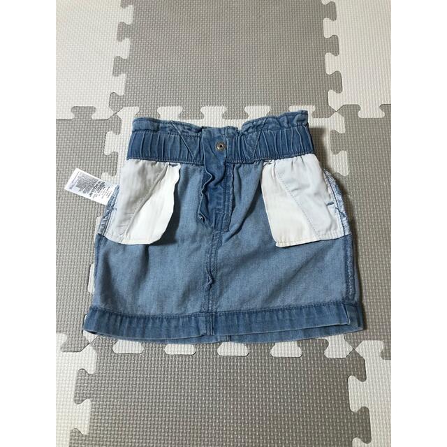 GAP Kids(ギャップキッズ)のGAPデニムスカート　100サイズ キッズ/ベビー/マタニティのキッズ服女の子用(90cm~)(スカート)の商品写真