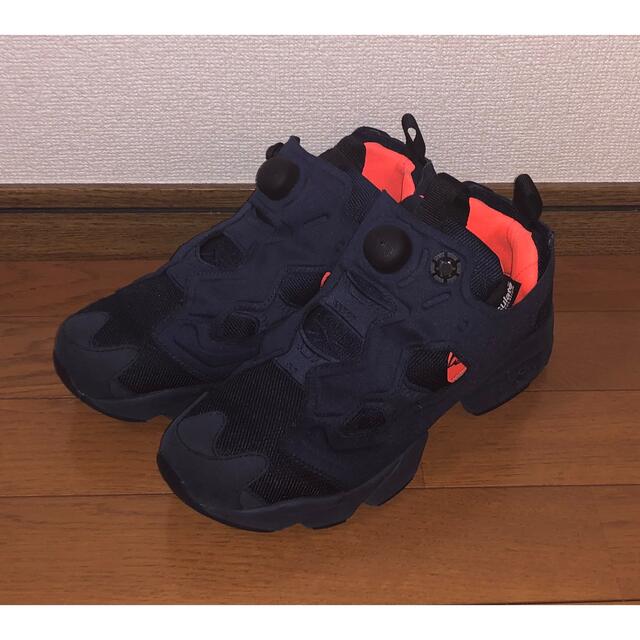 良品 REEBOK INSTA PUMP FURY TECH 25cm 紺 青スニーカー