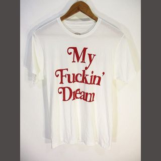 エム(M)のエム M My Fuckin Dream Tシャツ 半袖 白 ロゴ S(Tシャツ/カットソー(半袖/袖なし))