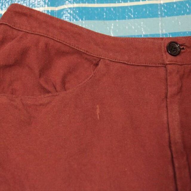 FELISSIMO(フェリシモ)のフェリシモtennen１枚仕立てコットンジャージミニスカート赤茶系ウエスト61 レディースのスカート(ミニスカート)の商品写真