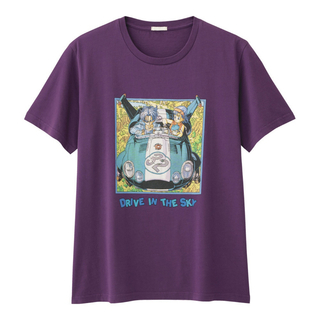 ジーユー(GU)のドラゴンボール　トランクス　ブルマ　紫tシャツ(Tシャツ/カットソー(半袖/袖なし))