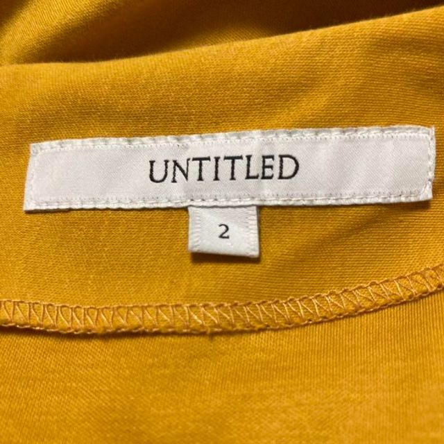 UNTITLED(アンタイトル)のUNTITLED アンタイトル　ワンピース　イエロー　マスタード　半袖　2 レディースのワンピース(ロングワンピース/マキシワンピース)の商品写真