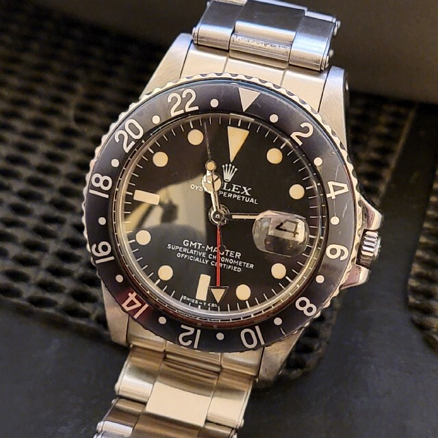 GMT master 1675 黒　褪色　ベゼルのみ　ROLEX　純正　濃いめ