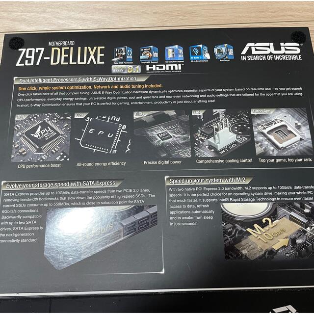 ASUS(エイスース)のマザーボード ASUS Z97 DELUXE、メモリー、CPU スマホ/家電/カメラのPC/タブレット(PCパーツ)の商品写真