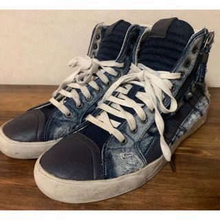 ディーゼル(DIESEL)のDIESEL デニム ハイカットスニーカーD-STRING PLUS(スニーカー)