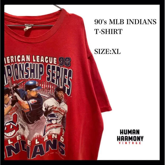 90´s MLB TEAM INDIANS インディアンス Tシャツ 古着 新作