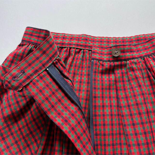 familiar(ファミリア)の美品 familiar♡ファミリアチェック ロングスカート レトロ 赤♡160  キッズ/ベビー/マタニティのキッズ服女の子用(90cm~)(スカート)の商品写真
