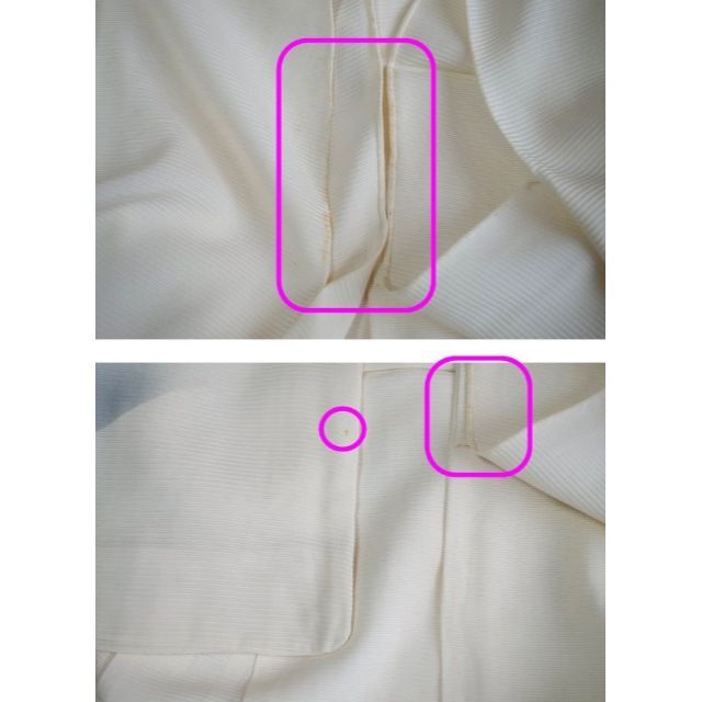 【絽・付下げ】レアな雪景色柄・オフホワイト・裄65.5cm レディースの水着/浴衣(着物)の商品写真