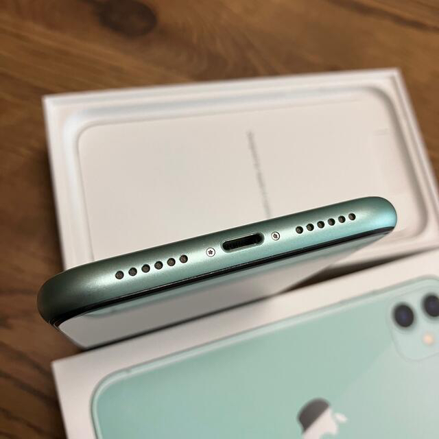 iPhone - iPhone11 128GB グリーンSIMフリー 付属品未使用の通販 by