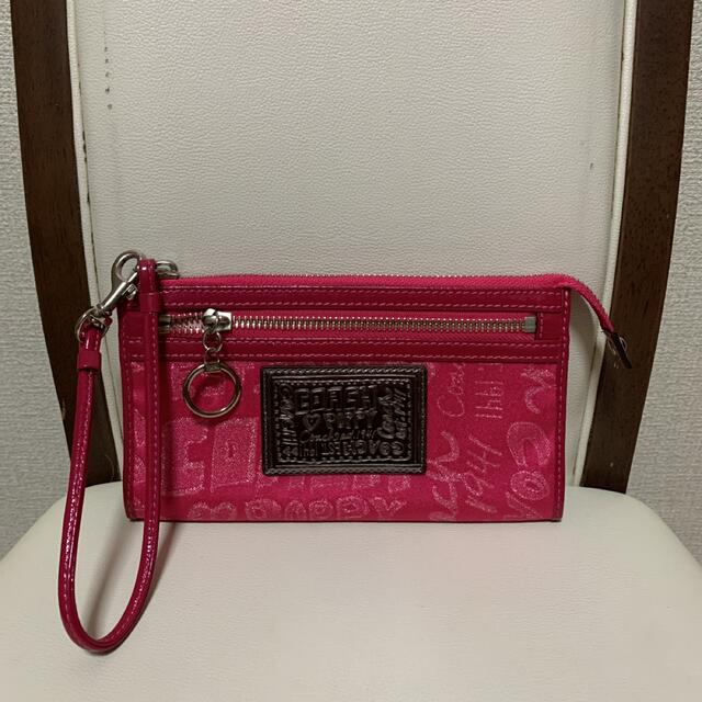 COACH(コーチ)のCOACH  ジャガードポピー&エナメルレザー財布 レディースのファッション小物(財布)の商品写真