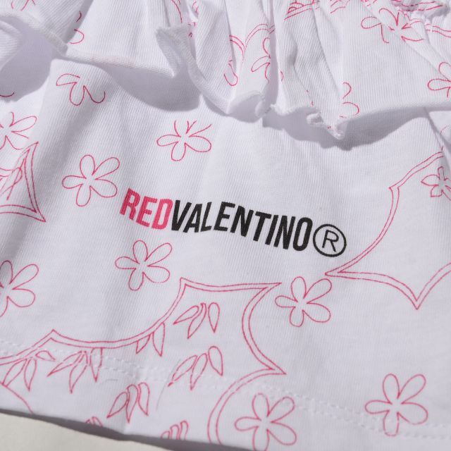 レッドヴァレンティノ　ラッフルフリル　花柄  半袖カットソー　Tシャツ L