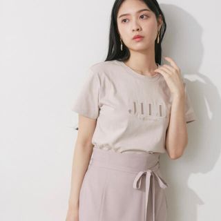 jill by jillstuart リサイクルコットンシシュウロゴTシャツ