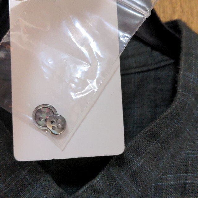 confect 起毛リネンタータンチェック バンドカラーシャツ size3