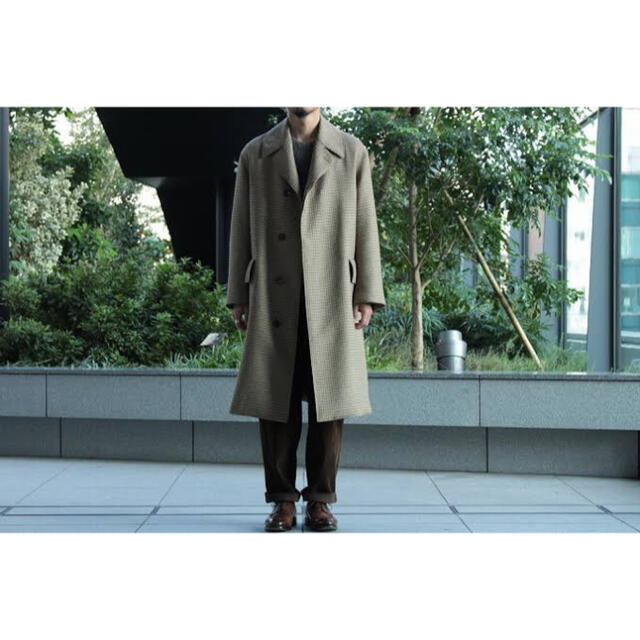 AURALEE(オーラリー)のAURALEE DOUBLE FACE CHECK LONG COAT 3 メンズのジャケット/アウター(ステンカラーコート)の商品写真