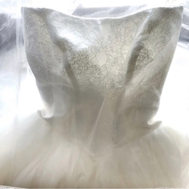 超人気の Vera Wang ヴェラウォン wang 【ティアラ、イヤリング等の小物もお付けします】Vera - ウェディングドレス
