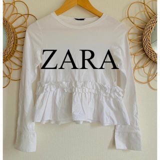 ザラ(ZARA)の美品　ZARA ザラ　トップス　シャツ　ブラウス　フリル　人気　完売(シャツ/ブラウス(長袖/七分))