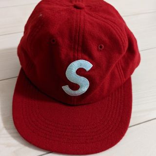 シュプリーム(Supreme)のsupreme wool s logo 6panel レッド(キャップ)