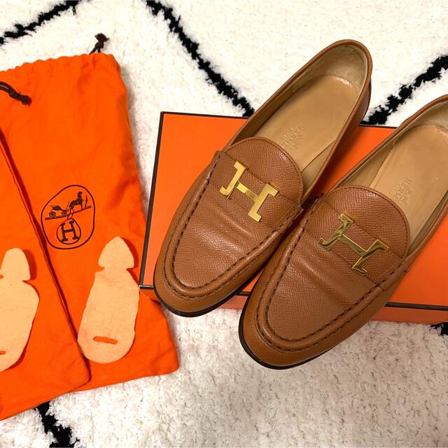 HERMES エルメス ローファー モカシン コンスタンス 本革 付属品完備 ...