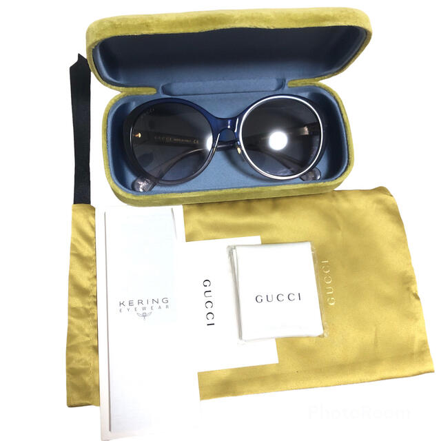 サングラス Gucci - 超美品☆GUCCI グッチ サングラス GG ブルー