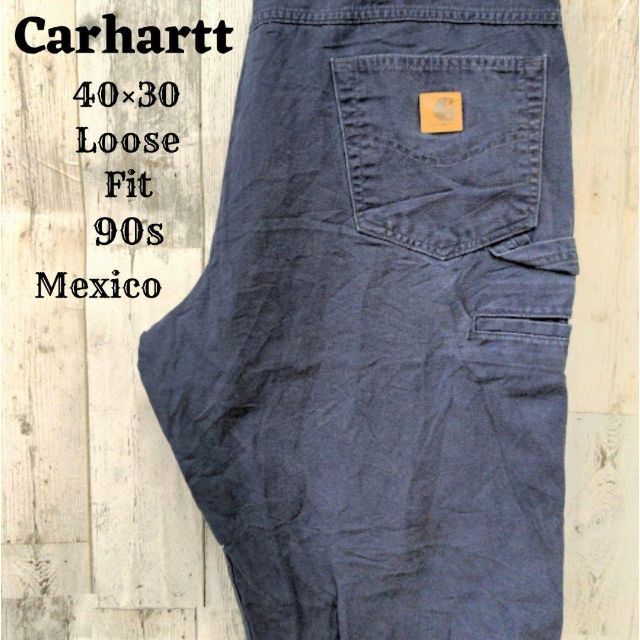 Carhartt ルーズフィット ペインターパンツ カーゴ 革パッチ オシャレ