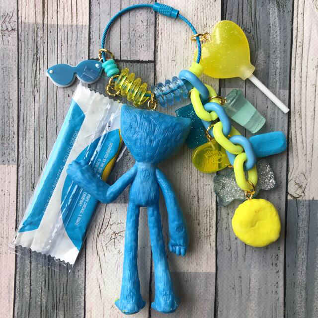 怖かわブルー????ハンドメイド キーホルダー 5