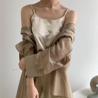 カスタネ(Kastane)のamiur thick satin camisole(キャミソール)