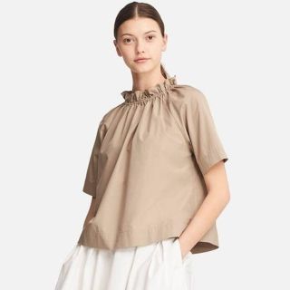 ユニクロ(UNIQLO)のユニクロ エクストラファインコットンギャザーブラウス(シャツ/ブラウス(半袖/袖なし))