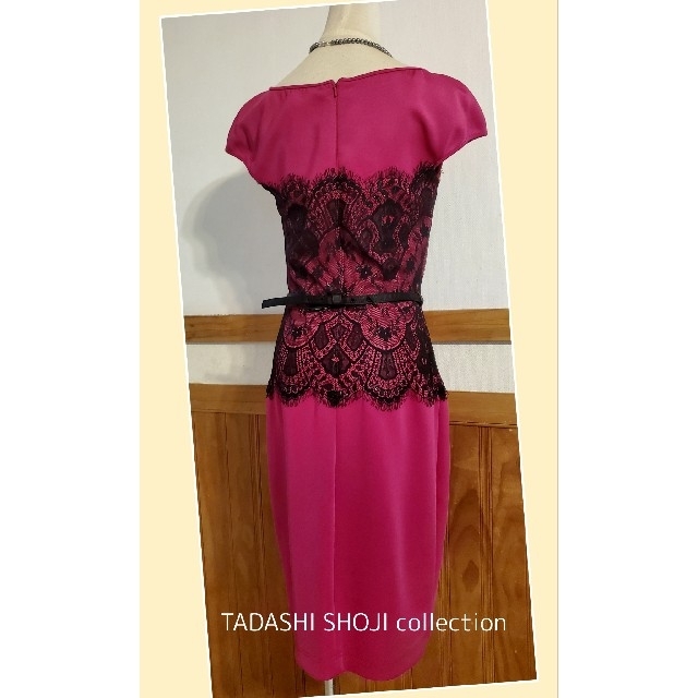 TADASHI SHOJI(タダシショウジ)のタダシ ショージ【TADASHI SHOJI】ワンピース/レース・ベルト付き 4 レディースのワンピース(ひざ丈ワンピース)の商品写真