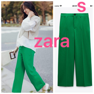 ザラ(ZARA)のZARA ザラ　今期　正規品　パンツ　ズボン　グリーン　Sサイズ　Ｍサイズ(カジュアルパンツ)