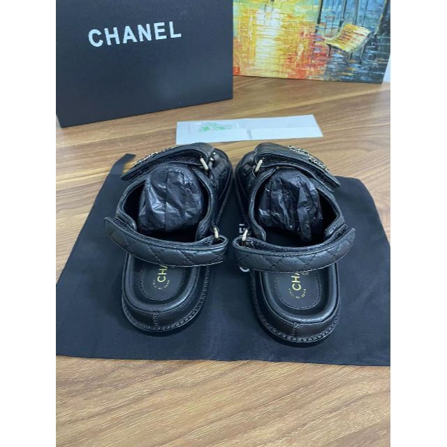 ざいます 美品 CHANELシャネルサンダル スポーツサンダルの通販 by