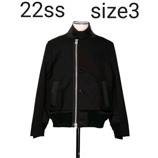 22ssサイズ３ 完売品 新品 sacai Suiting MixBlouson