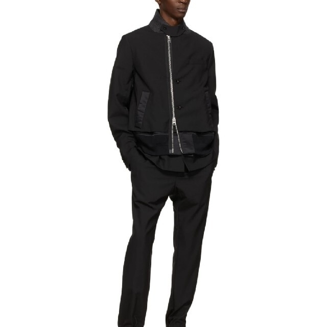 sacai(サカイ)の22ssサイズ３ 完売品 新品 sacai Suiting MixBlouson メンズのジャケット/アウター(ナイロンジャケット)の商品写真