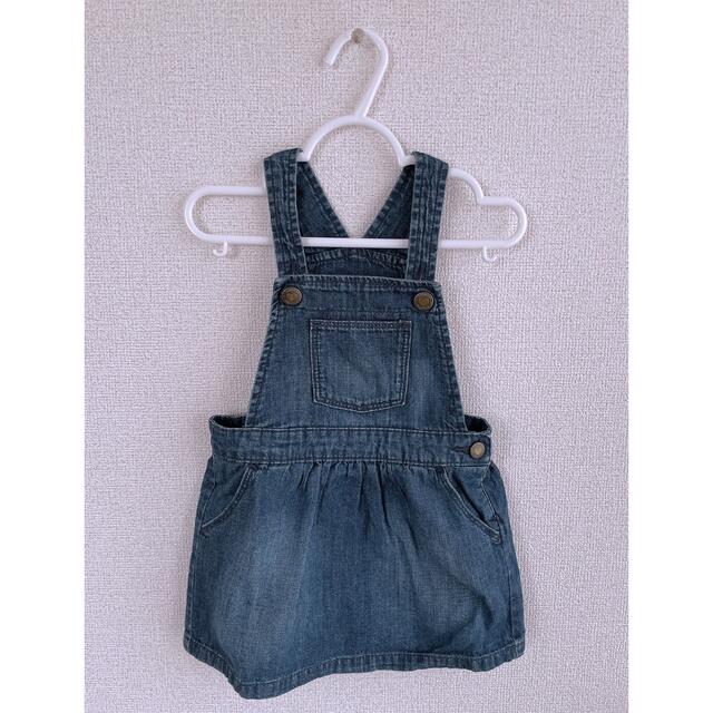 babyGAP(ベビーギャップ)のデニムジャンスカ キッズ/ベビー/マタニティのキッズ服女の子用(90cm~)(スカート)の商品写真