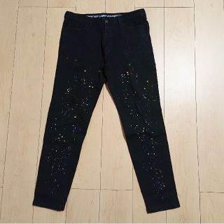 ナンバーナイン(NUMBER (N)INE)のL 良品 NUMBER NINE DENIM ペイントデニム ダメージジーンズ(デニム/ジーンズ)