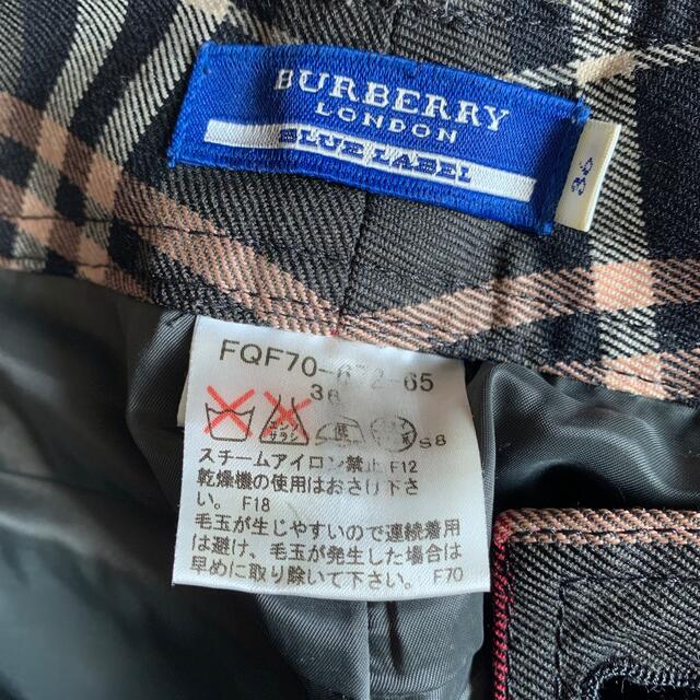 BURBERRY BLUE LABEL(バーバリーブルーレーベル)のバーバリー ブルーレーベル パンツ 36 BURBERRY チェック レディースのパンツ(カジュアルパンツ)の商品写真