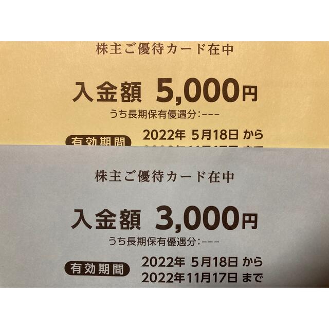 （匿名配送）西松屋　株主優待　8,000円分