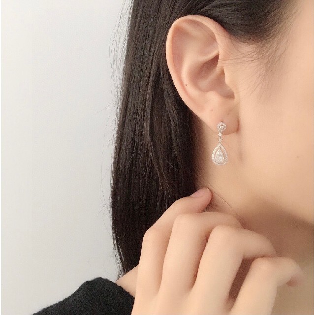 水滴形 天然ダイヤモンドピアス0.5ct k18 - delhi6inperth.com.au