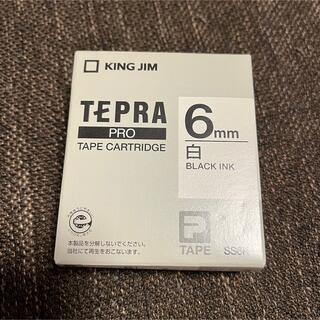 キングジム(キングジム)のテプラ・プロ テープカートリッジ 白ラベル 6mm 黒文字 SS6K(1コ入)(OA機器)