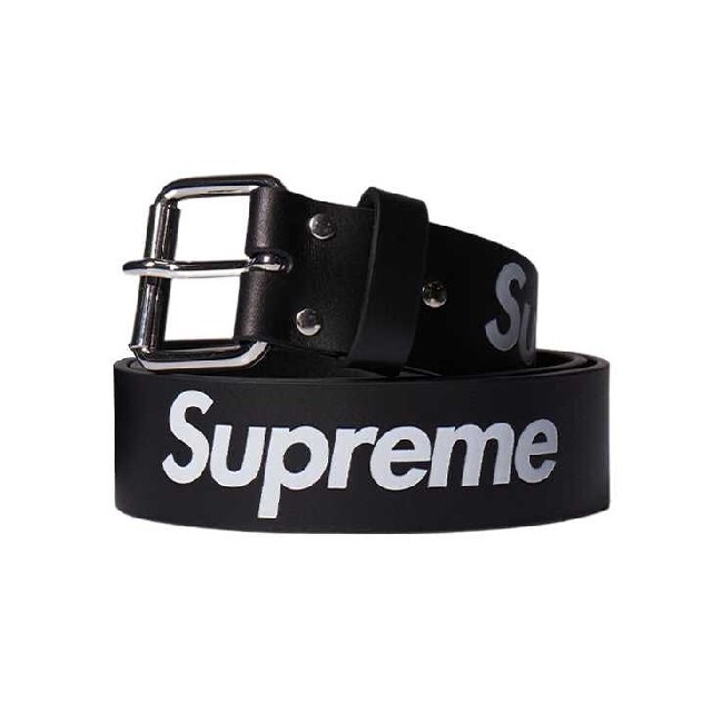 Supreme Repeat Leather Belt BLK S/M