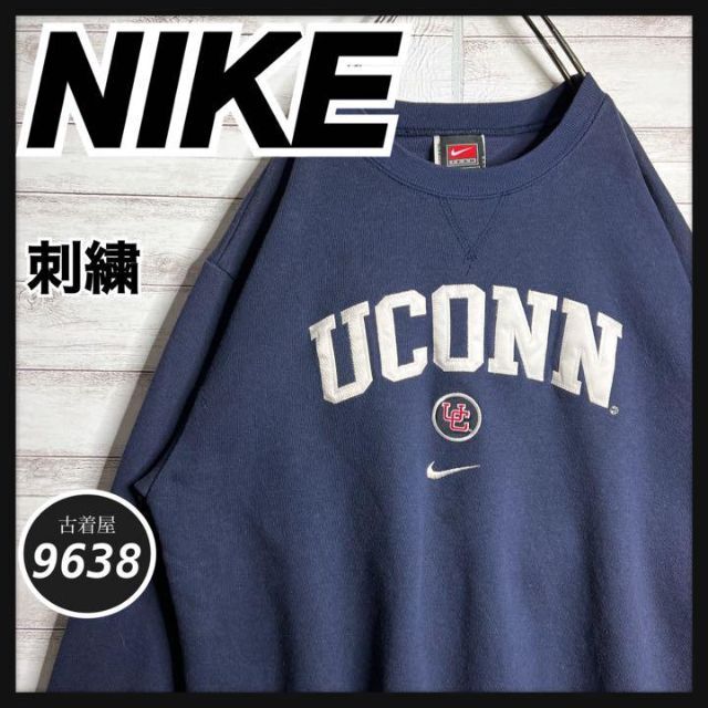 【入手困難!!】ナイキ ✈︎刺繍ロゴ 裏起毛 UCONN ゆるだぼ トレーナー